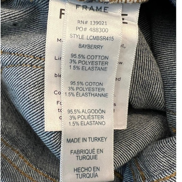 FRAME Denim Le crop Mini Boot Fringe Scallop Hem Jeans, NEW w/out tags Size 28 - Picture 8 of 12